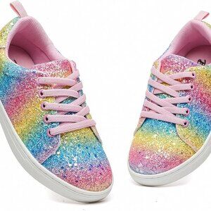 Bernal Women Glitter Sneakers Fashion Shiny Sparkle Sneakers Non Slip Lace Up